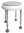 Duschhocker DELPHI TURN mit Drehsitz höhenverstellbar, weiß-grau>>>>