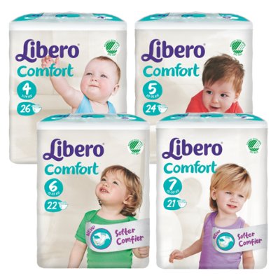 Kinderwindel Libero Comfort,XL Plus Gr.7 16-26kg(6x21Stk), Kinderwindel Libero Comfort,XL Plus Gr.7 16-26kg(6x21Stk),