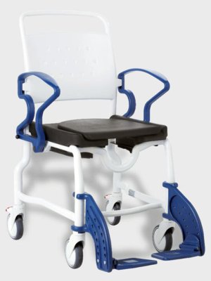 310560.jpg Dusch- und Toilettenrollstuhl BERLIN 5" Räder>>>>Farbe: grau/blau