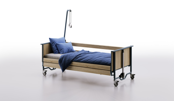 Pflegebett domiflex 3low, 4-get., 90x200cm>>>>Farbe: Buche gedämpft
