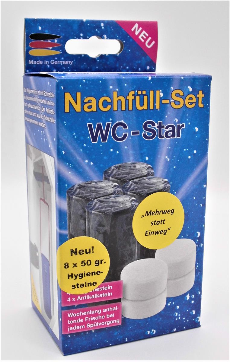 2022WSN3_3.jpg WC-Star WC Star XXL 8er Nachfüll-Set für den WC-Star (Wasserkastensteine, Blauspüler)