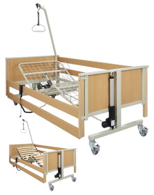 aks-Bett L4 Holz-Liegefläche, 4-geteilt, 29V-SMPS 90x200cm,Holz>>>>