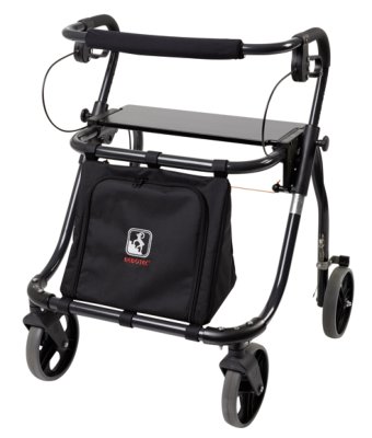 Rollator JUMBO 150 mit Sitz und Tasche, PU anthrazit>>>> Rollator JUMBO 150 mit Sitz und Tasche, PU anthrazit>>>>
