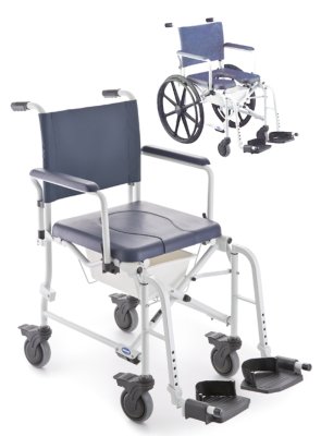 Dusch- und Toilettenrollstuhl INVACARE H263 LIMA mit Topf und Halter, 4 Lenkrollen 5">>>>