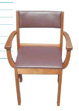 Toilettenstuhl aus Holz, dunkel stapelbar