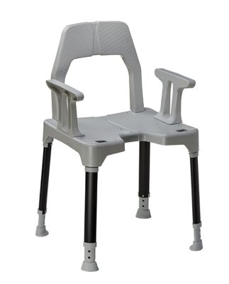 Duschstuhl TAYO SilverLine mit Armlehnen lichtgrau-schwarz>>>>