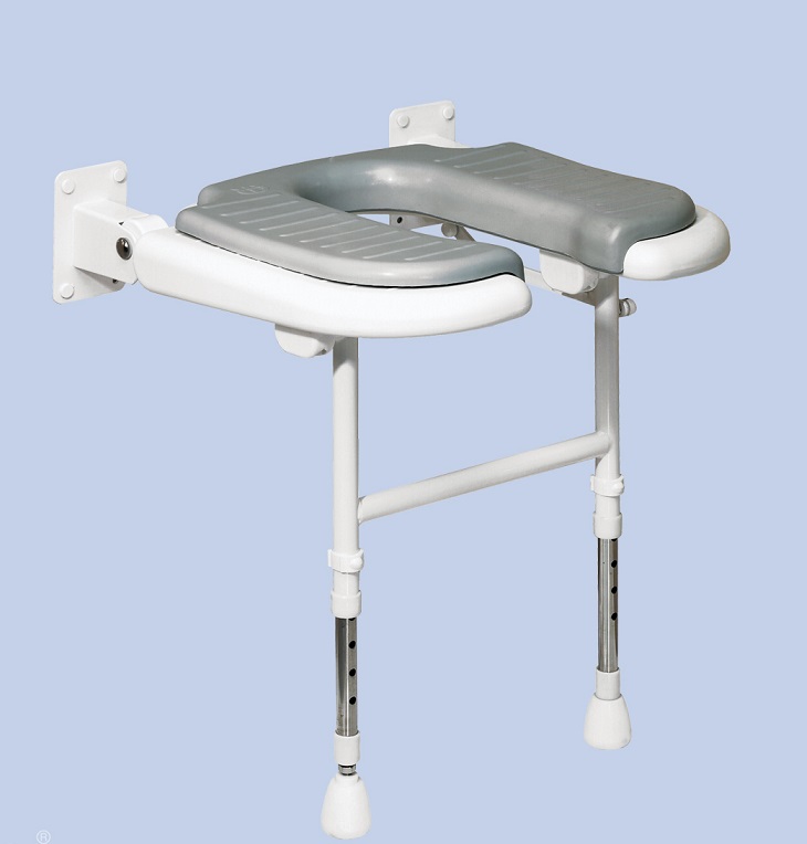 tempka-04200p.jpg Duschklappsitz 4000 Standard Grau mit Ausschnitt für die Intimpflege bis 250KG