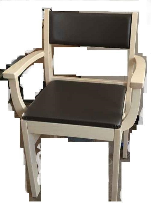 Toilettenstuhl aus Holz, natur-hell stapelbar