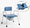 Dusch-Toilettenstuhl DTS HDSB61 m.Eimer weiß/blau Schwerlastbereich Dusch-Toilettenstuhl DTS HDSB61 m.Eimer weiß/blau Schwerlastbereich