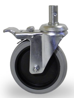 Rolle für Toilettenrollstuhl INVACARE H720T mit Bremse grau-schwarz>>>> Rolle für Toilettenrollstuhl INVACARE H720T mit Bremse grau-schwarz>>>>