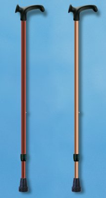 Metall-Handstock, Anatomic-Griff mit Druckknopfverstellung>>>>Farbe: bronze-braun rechts