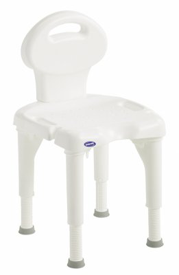 Invacare Duschstuhl I-FIT 9781e mit Rückenlehne und Ausschnitt, weiß>>>>