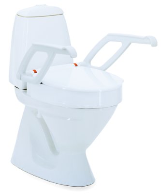 Toilettensitzerhöhung AQUATEC 90000 mit Deckel und Armlehnen>>>>Ausf.: Höhe 6 cm