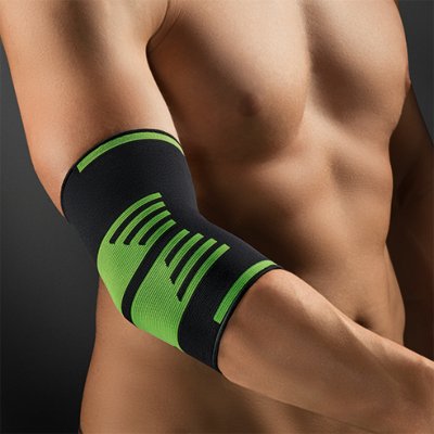 Bort Ellenbogenbandage ActiveColor Sport schwarz-grün>>>>Gr. S Bort Ellenbogenbandage ActiveColor Sport schwarz-grün>>>>Gr. S
