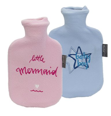 Wärmflasche für Kinder mit Fleecebezug>>>>Farbe: rosa Wärmflasche für Kinder mit Fleecebezug>>>>Farbe: hellblau