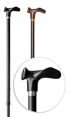 Comfort-Stock verstellbar>>>>Farbe: schwarz rechts