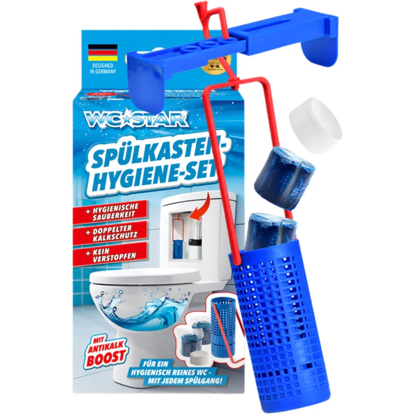 Star1.jpg WC-Star Spülkasten-Hygiene-Set für Sauberkeit & Frische vom Spülkasten bis ins WC | WC-Reiniger-Set mit Aktiv-Frische & Antikalk-Boost