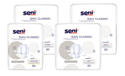 Inkontinenzvorlage Seni San Classic Plus (1 Karton: 4 x 30 Stück)>>>> Inkontinenzvorlage Seni San Classic Plus (1 Karton: 4 x 30 Stück)>>>>