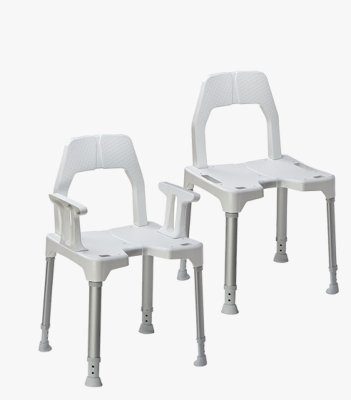 Duschstuhl TAYO mit Armlehnen weiß>>>>