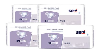 Seni CLASSIC Plus Inkontinenzhosen XL, Hüfte 130-170 cm (1 Karton 3 x 30 Stück)>>>>