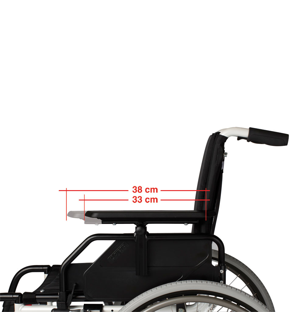 Leichtgewichtrollstuhl CANEO L, mit Trommelbremse, Kombiarmlehne,PU,elfenbein>>>>SB 51 cm