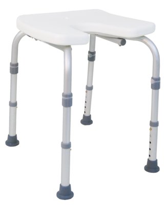 Duschstuhl DH 135 ohne Lehne mit Ausschnitt,weiß>>>> Duschstuhl DH 135 ohne Lehne mit Ausschnitt,weiß>>>>