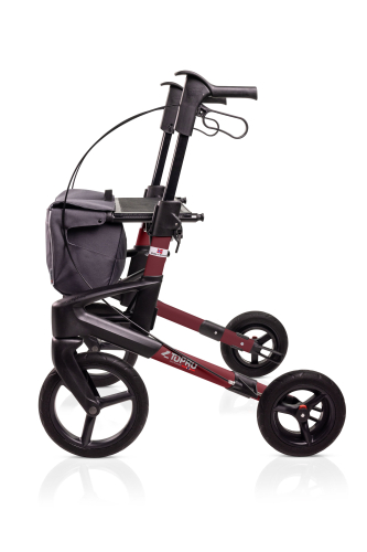 Rollator Olympos ATR Black Series SLIM M, OFF road wheels>>>>Farbe: bordeauxrot