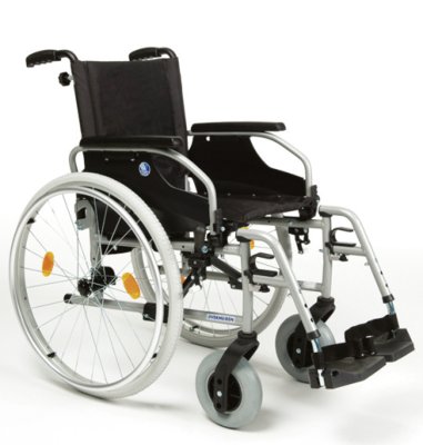 052180.jpg Rollstuhl D100, mit Trommelbremse . B03.B06.AP6.C29.5.B74.B80,silber>>>>SB 52 cm