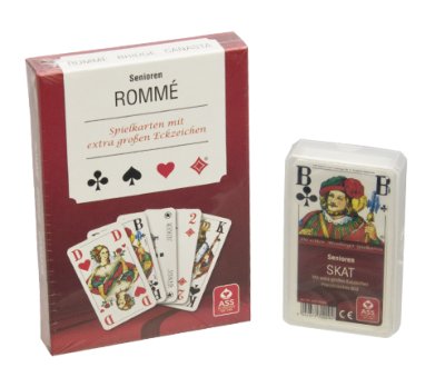 Spielkarten mit extra großen Zeichen>>>>Ausf.: Romme