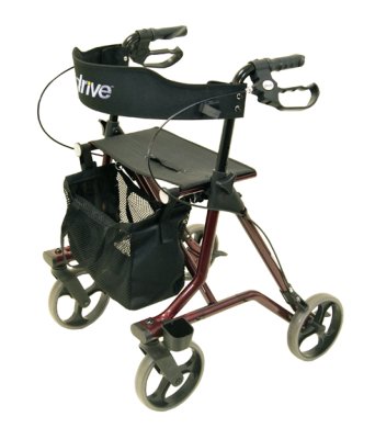 Rollator TORRO mit Stockhalter und Netzkorb>>>>Farbe: anthrazit