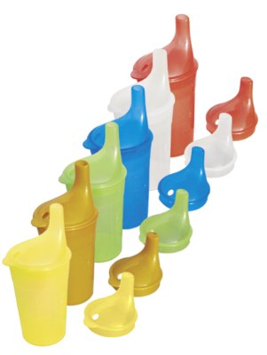 Trinkbecher-Set für Tee und Brei, langes Mundstück>>>>Farbe: orange Trinkbecher-Set für Tee und Brei, langes Mundstück>>>>Farbe: orange