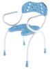 Duschhocker TRINIDAD m.Arm-u.Rückenlehne u.Ausschnitt,blau Duschhocker TRINIDAD m.Arm-u.Rückenlehne u.Ausschnitt,blau