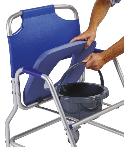 Obana Dusch- & Toilettenstuhl auf Rädern Sehr leicht und beweglich