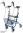 Arthritis-Rollator SENIO SRL mit Tablett, Korb,Sitz,PU,silber>>>>