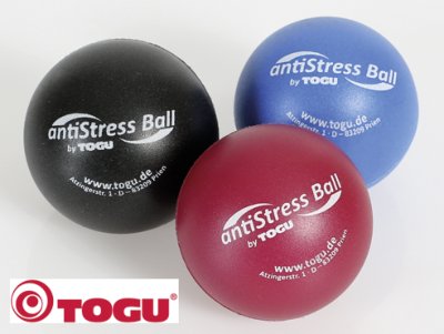Anti-Stress Ball 6,5cm>>>>Farbe: blau Anti-Stress Ball im Display farbig sortiert (12Stk.)>>>>