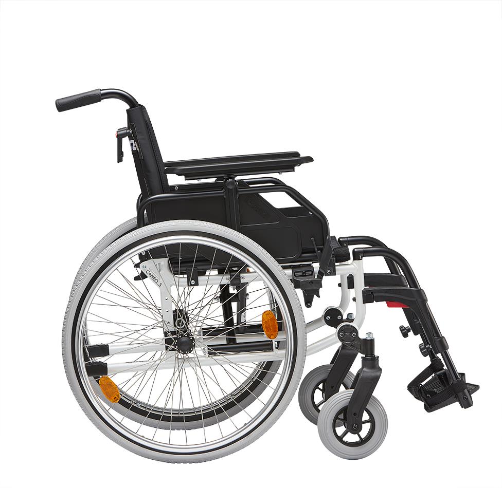 Leichtgewichtrollstuhl CANEO S mit Kombiarmlehnen, PU elfenbein>>>>SB 42 cm Leichtgewichtrollstuhl CANEO S mit Kombiarmlehnen, und Trommelbremse PU elfenbein>>>>SB 51 cm