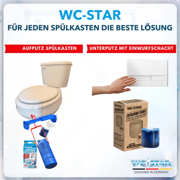 WC-Star 30 X Hygienesteine für Unterputz-WC mit Einwurfschacht WC-Star 30 X Hygienesteine für Unterputz-WC mit Einwurfschacht