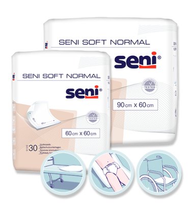 Bettschutzunterlagen Seni Soft Normal 90 x 60 cm (1 Karton: 2 x 25 Stück)>>>> Bettschutzunterlagen Seni Soft Normal 90 x 60 cm (1 Karton: 2 x 25 Stück)>>>>