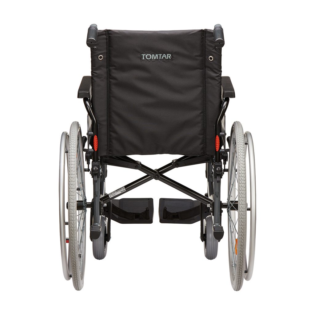 Standardrollstuhl Tomtar MR-S mit Kombiarmlehne, PU mangan grey metallic>>>>SB 42 cm