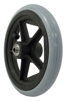 220088.jpg Rad mit PU-Reifen 5 Speichen Nabenlänge 60 mm, schwarz/grau>>>>