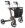 Rollator SERVER Komfort Softräder, mit Stockhalter und Tasche>>>>Farbe: anthrazit SH L/62 cm