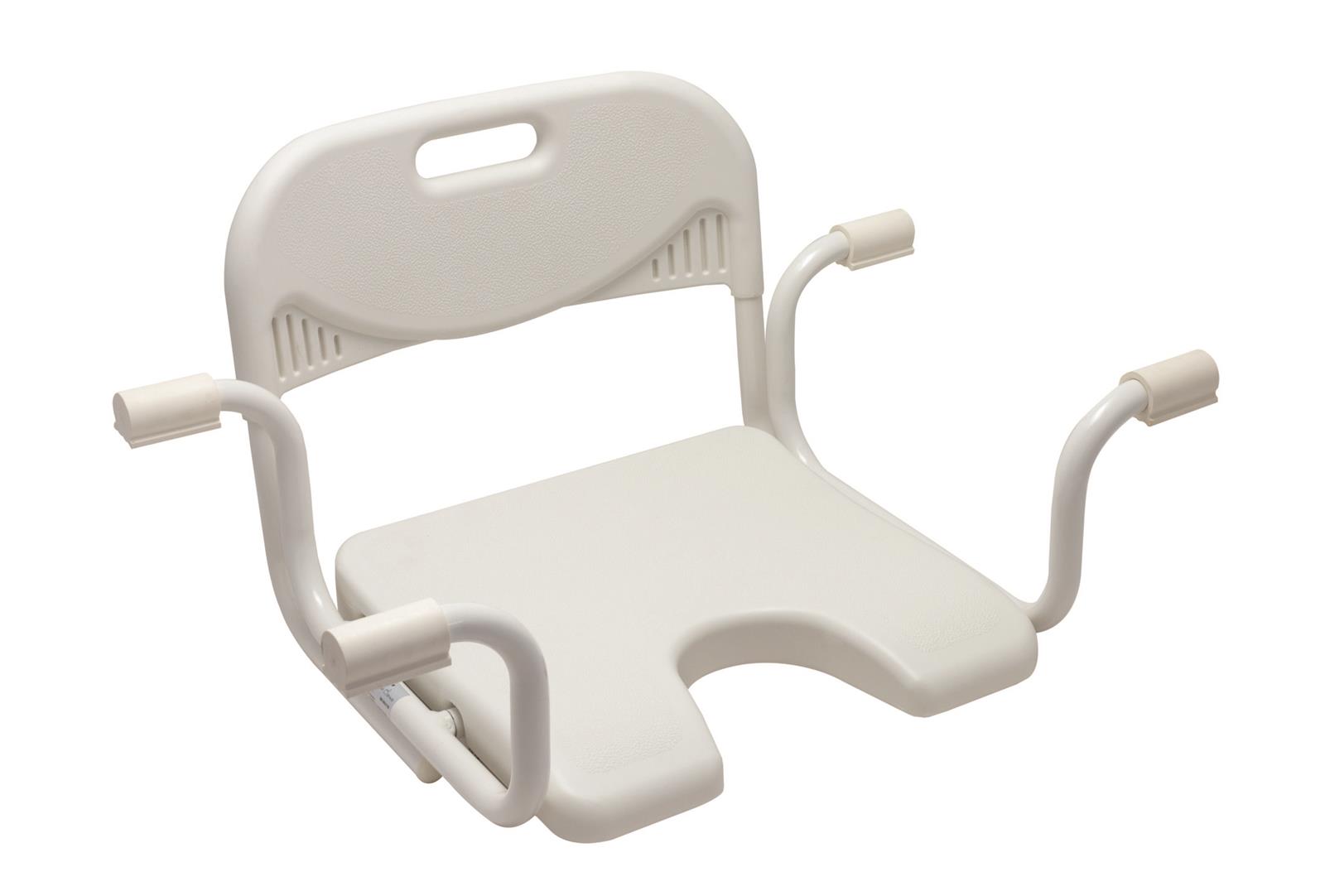 Badewannensitz mit Hygieneausschnitt, Rückenlehne Badewannensitz mit Hygieneausschnitt, Rückenlehne