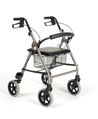 Leichtgewicht-Rollator ECO-light II mit Sitz und Rückenstütze champagner>>>> Leichtgewicht-Rollator ECO-light II mit Sitz und Rückenstütze champagner>>>>