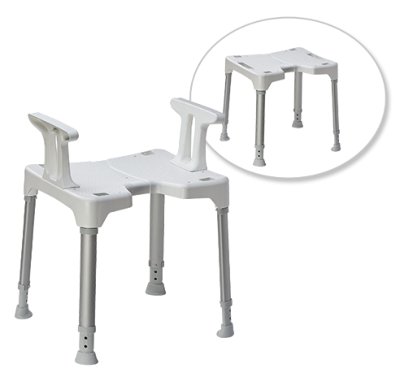 Duschhocker-Serie TAYO weiß>>>>Ausf.: ohne Armlehnen