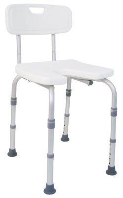 Duschstuhl DH 135 mit Ausschnitt,weiß>>>>