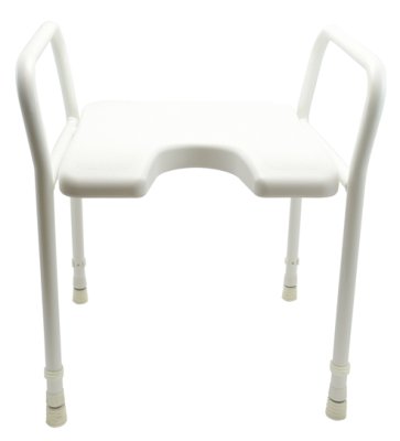 363375.jpg Duschhocker mit Armlehnen und Ausschnitt höhenverstellbar weiß>>>>