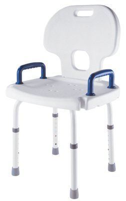 Duschhocker DH-40L m.,Rückenlehne,Haltegriffe blau, Duschhocker DH-40L m.,Rückenlehne,Haltegriffe blau,